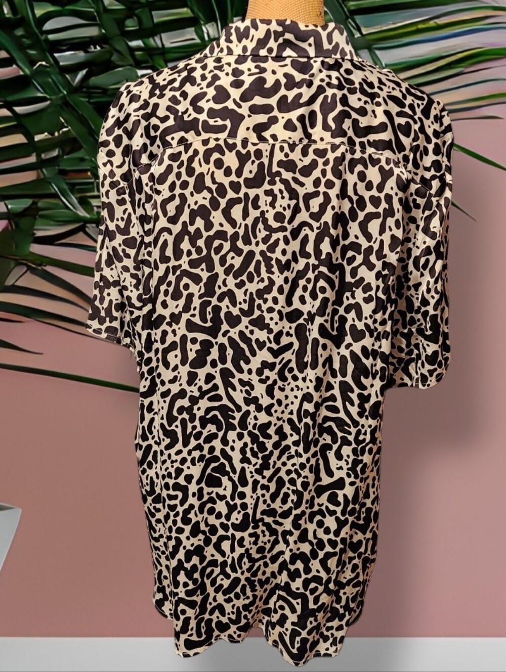 Revolve Lita By Ciara Viscose Black & White Cheetah Print Shirt - Picture 8 of 11